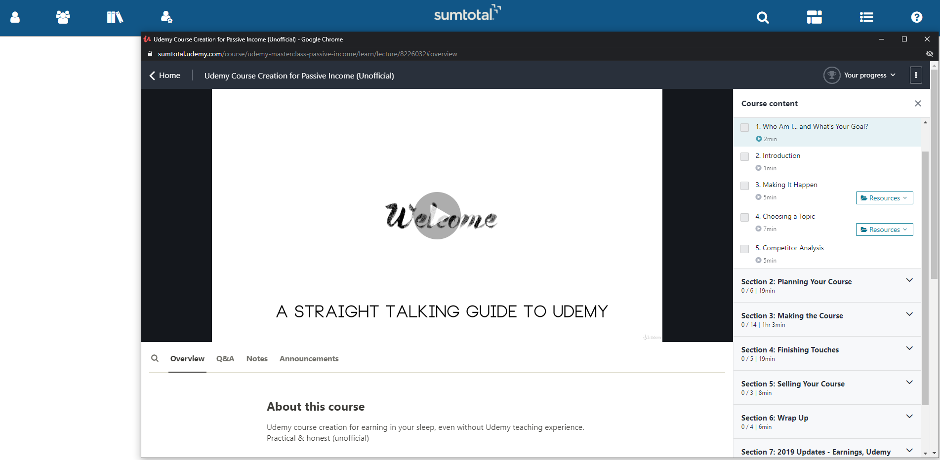 Launch Udemy content from SumTotal LMS